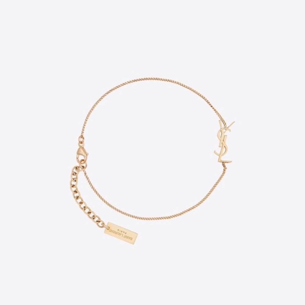 Saint Laurent/YSL Logo Thin Chain Bracelet